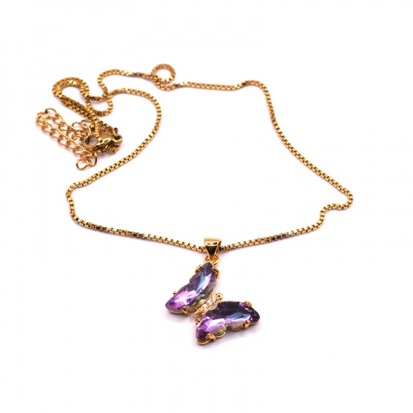 Kολιέ σε ατσάλι πεταλούδα