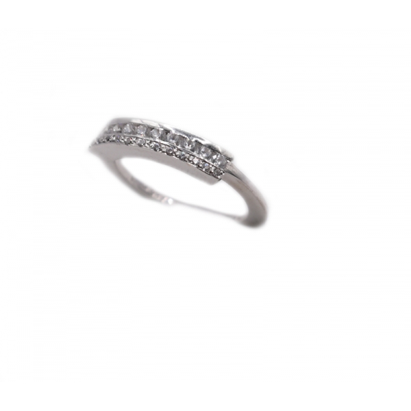 Δαχτυλίδι λευκόχρυσο σειρέ με ζιργκόν