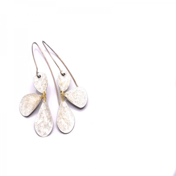 Σκουλαρίκια λουλούδι με σμάλτο