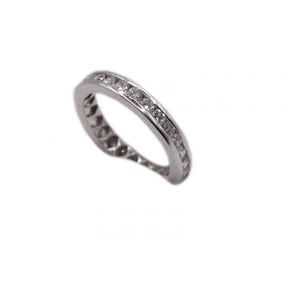 Δαχτυλίδι λευκόχρυσο σειρέ με ζιργκόν