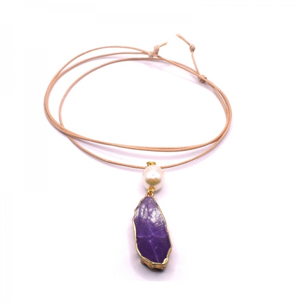 Κολιέ φω  με πέρλα 