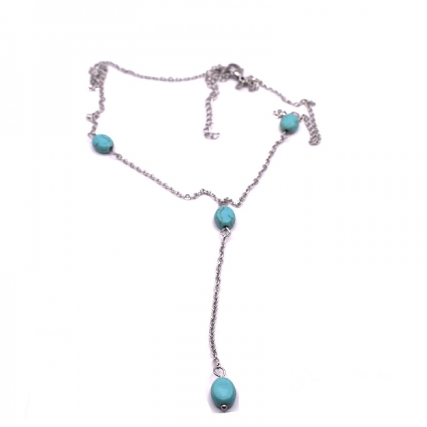 Κολιέ με τυρκουάζ πέτρα