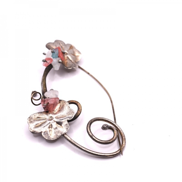 Kαρφίτσα ασημένια παραμάνα με τσιπς