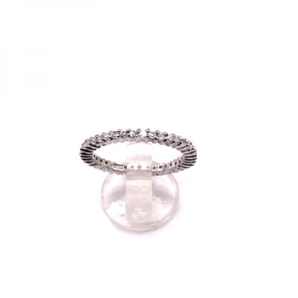 Δαχτυλίδι ασημένιο με ζιργκόν σειρέ