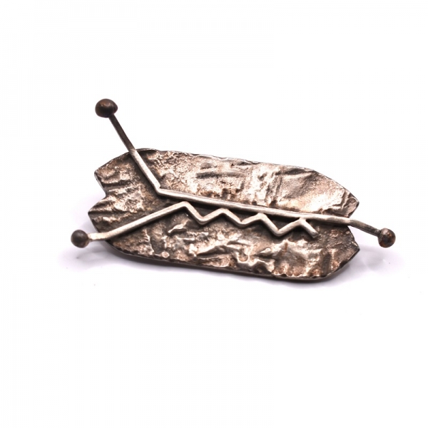 Kαρφίτσα ασημένια με σύρμα