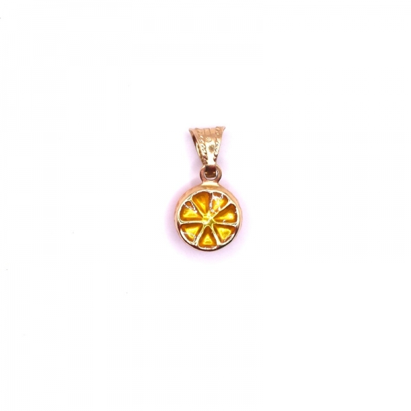 Μενταγιόν σε χρυσό Κ14 πορτοκάλι