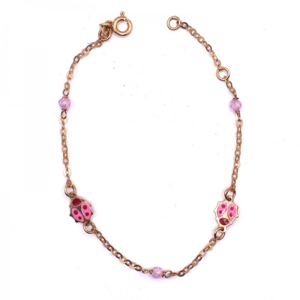 Βραχιόλι παιδικό σε χρυσό K14 πασχαλίτσα