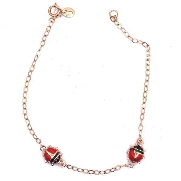 Βραχιόλι παιδικό σε χρυσό K14 πασχαλίτσα