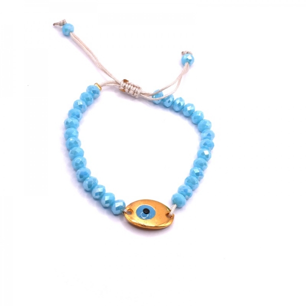 Bραχιόλι φω με σιελ πέτρες