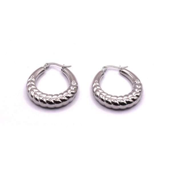 Σκουλαρίκια κρίκοι με ατσάλι 