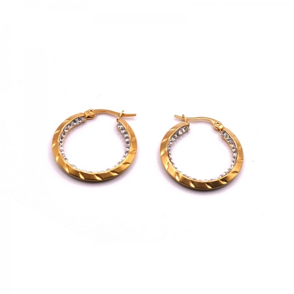 Σκουλαρίκια κρίκοι με ατσάλι 