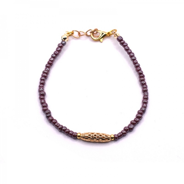 Bραχιόλι φω με μωβ πέτρες