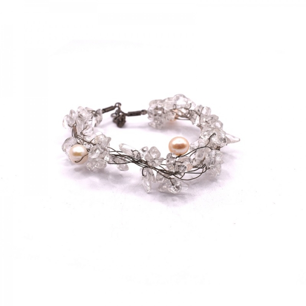 Βραχιόλι ασημένιο  925 με μαργαριτάρια