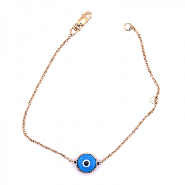 Βραχιόλι σε χρυσό Κ14 με ματάκια