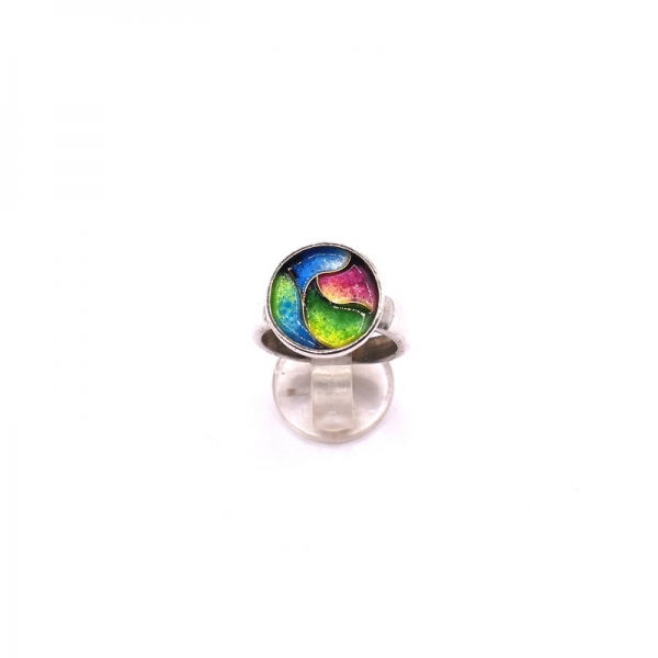 Δαχτυλίδι ασημένιο 925 με σμάλτο