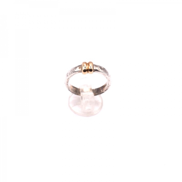 Δαχτυλίδι ασημένιο με χρυσό