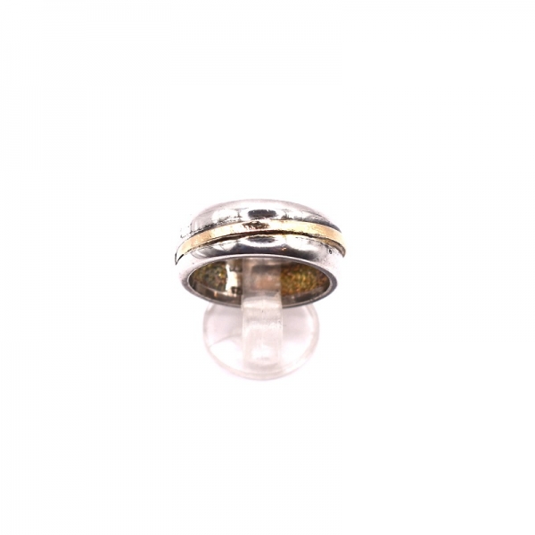 Δαχτυλίδι ασημένιο με χρυσό