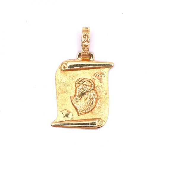 Ζώδιο κριός σε χρυσό Κ14