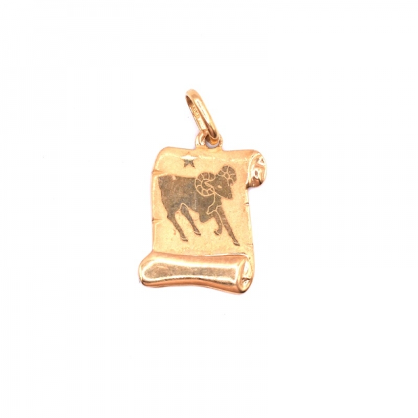 Ζώδιο κριός σε χρυσό Κ14