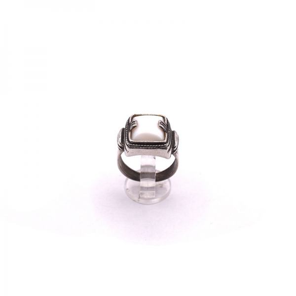 Δαχτυλίδι ασημένιο αντικε  925 με φίλντισι