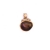 Ασημένια μενταγιόν με χρυσό και μαύρο μαργαριτάρι πέτρα