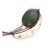 Kαρφίτσα ασημένια με πράσινη πέτρα