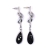 Σκουλαρίκια φω με μαύρη πέτρα